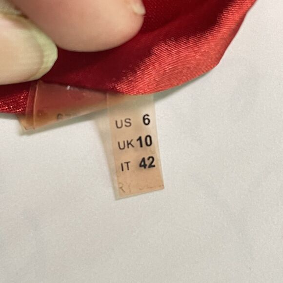 Elie Tahari Red Dress Size 6 Sheath Drape Bodice Above Knee Lined Wedding Sexy - Picture 10 of 12